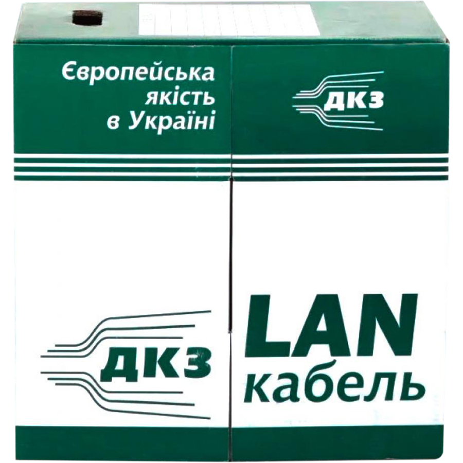 Кабель мережевий ДКЗ UTP Cat.5e КВП 4x2x0.51 CU White 305м (5505)