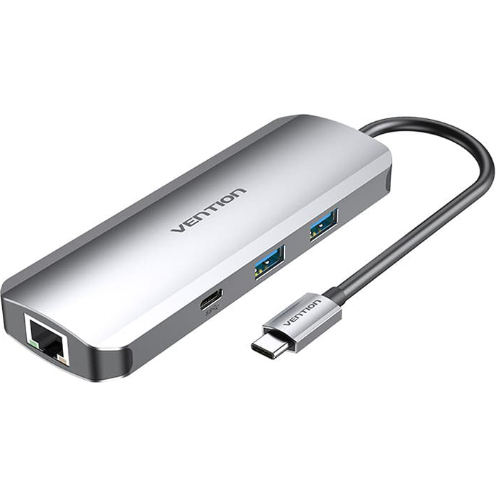 Порт-реплікатор VENTION 9-in-1 USB-C to HDMI/USB3.0x2/RJ45/USB-C/SD/TF/TRRS 3.5mm/PD (TOMHB)