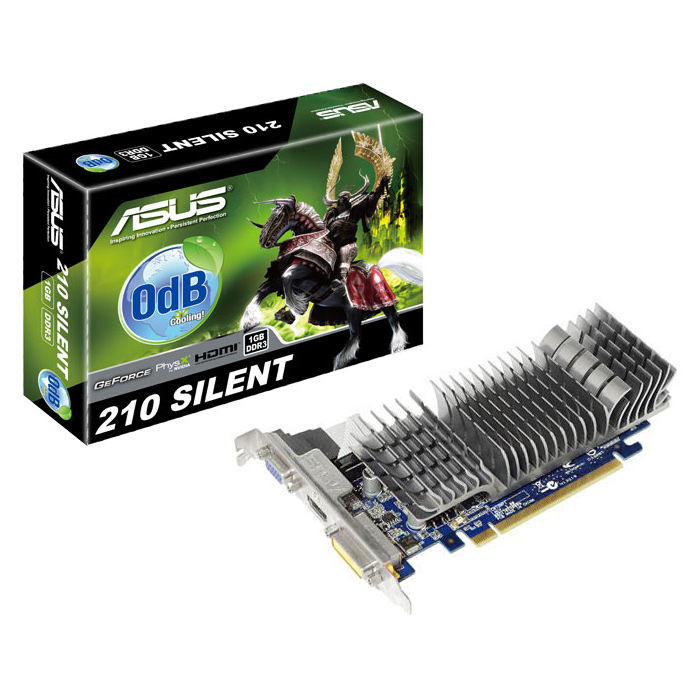Відеокарта ASUS GeForce 210 1GB GDDR3 64-bit Silent (EN210 SILENT/DI/1GD3/V2LP)