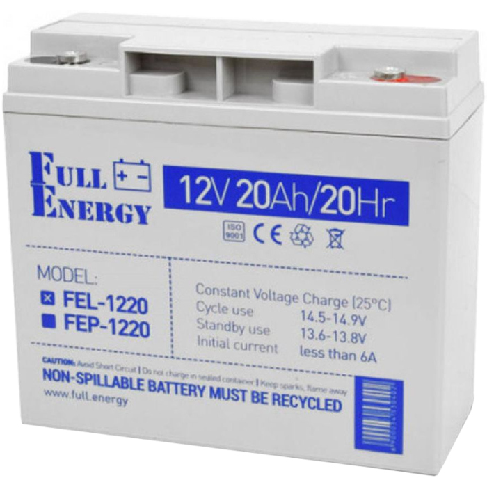 Акумуляторна батарея FULL ENERGY FEL-1220 (12В, 20Агод)