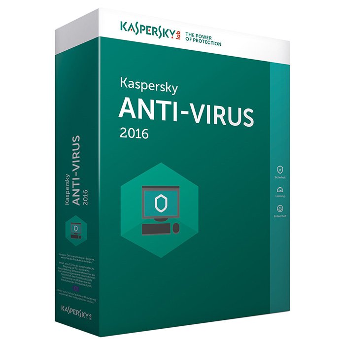Антивирус KASPERSKY KASPERSKY Anti-Virus 2016 (2+1 ПК, 1 год) Box (KL1167OBBFS16)