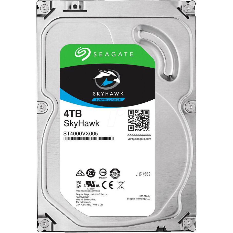 Жорсткий диск 3.5" SEAGATE SkyHawk 4TB SATA/256MB (ST4000VX005)