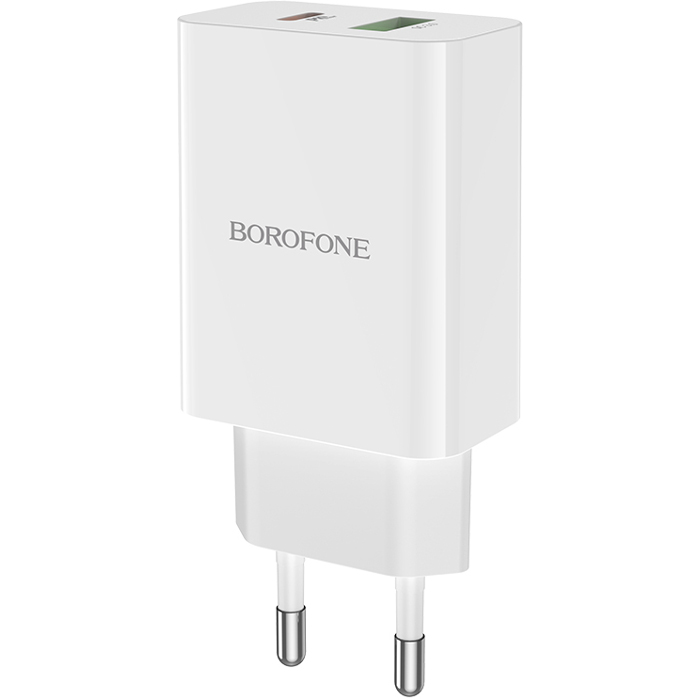 Зарядний пристрій BOROFONE BA56A Lavida 1xUSB-C, 1xUSB-A, PD20W, QC3.0 White (BA56AW)