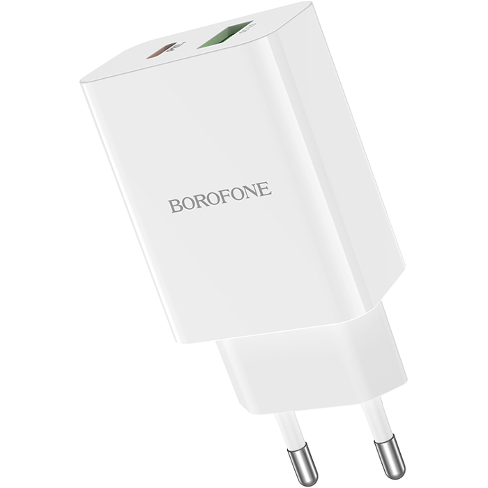 Зарядное устройство BOROFONE BA56A Lavida 1xUSB-C, 1xUSB-A, PD20W, QC3.0 White (BA56AW)