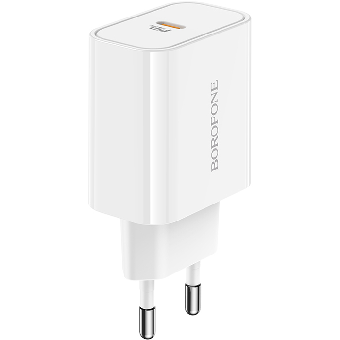 Зарядное устройство BOROFONE BA57A Easy Speed 1xUSB-C, PD2.0, 20W White