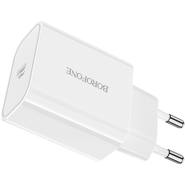 Зарядное устройство BOROFONE BA57A Easy Speed 1xUSB-C, PD2.0, 20W White