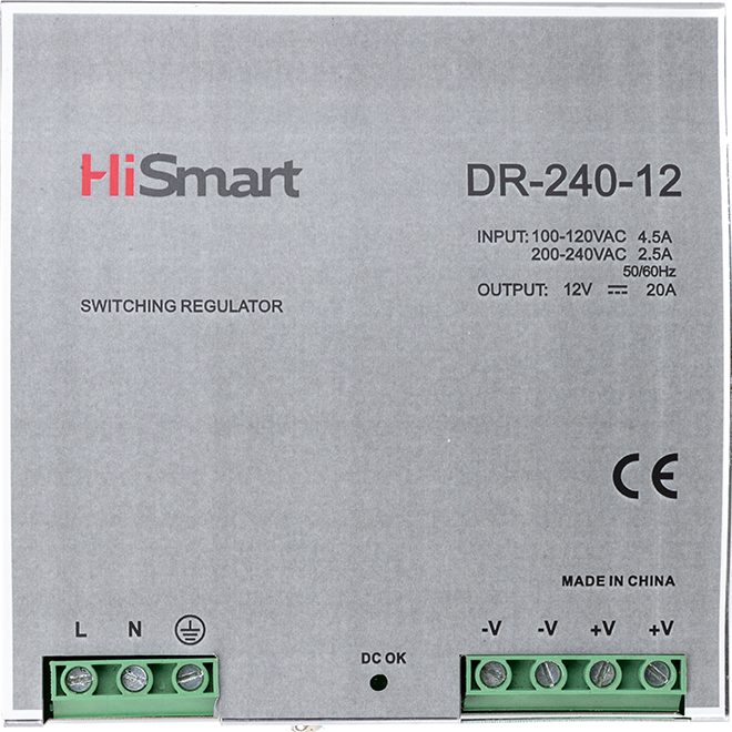 Импульсный блок питания на DIN-рейку HISMART DR-240-12