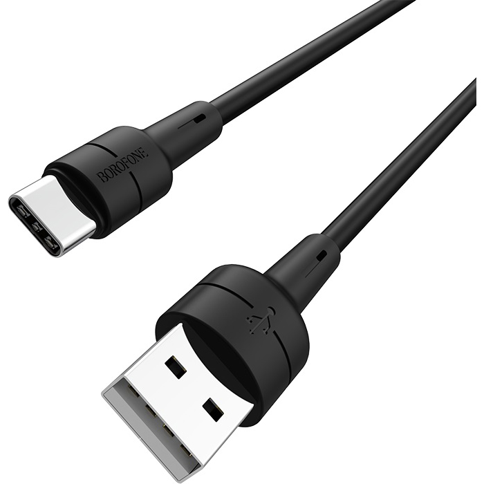Кабель BOROFONE BX30 Silicone Charging Data Cable for USB-C 1м Black