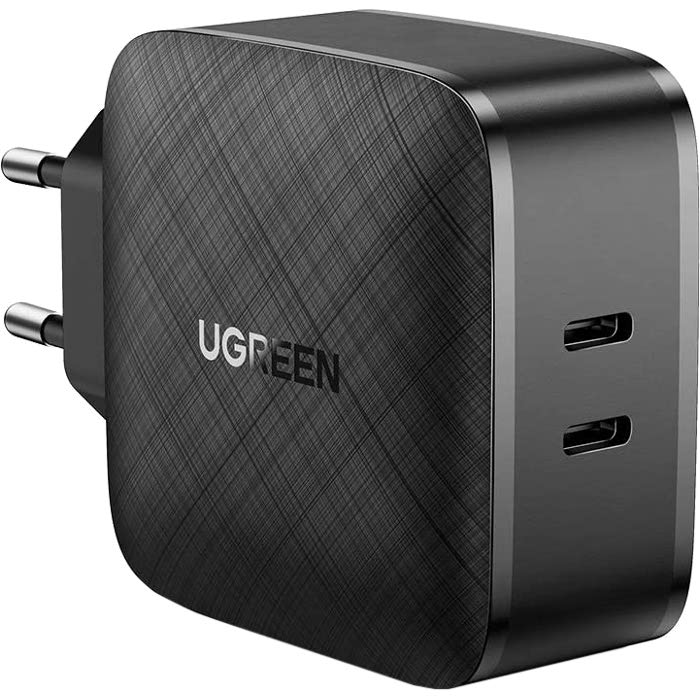 Зарядний пристрій UGREEN CD216 66W 2xUSB-C, PD3.0, QC3.0 Wall Charger Black (70867)