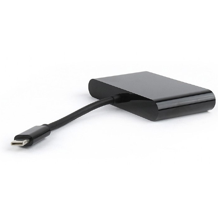 Порт-реплікатор CABLEXPERT 3-in-1 USB-C to VGA/USB 3.0/PD Black (A-CM-VGA3IN1-01)