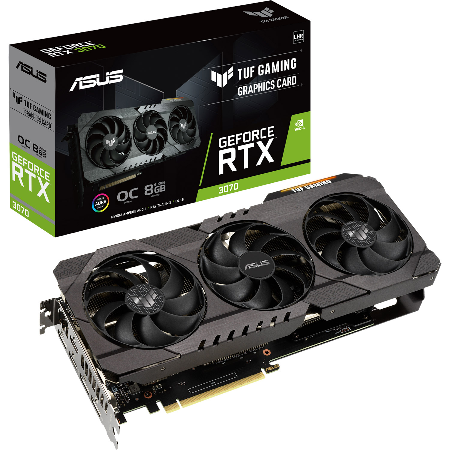 Відеокарта ASUS TUF Gaming GeForce RTX 3070 V2 OC Edition (TUF-RTX3070-O8G-V2-GAMING)