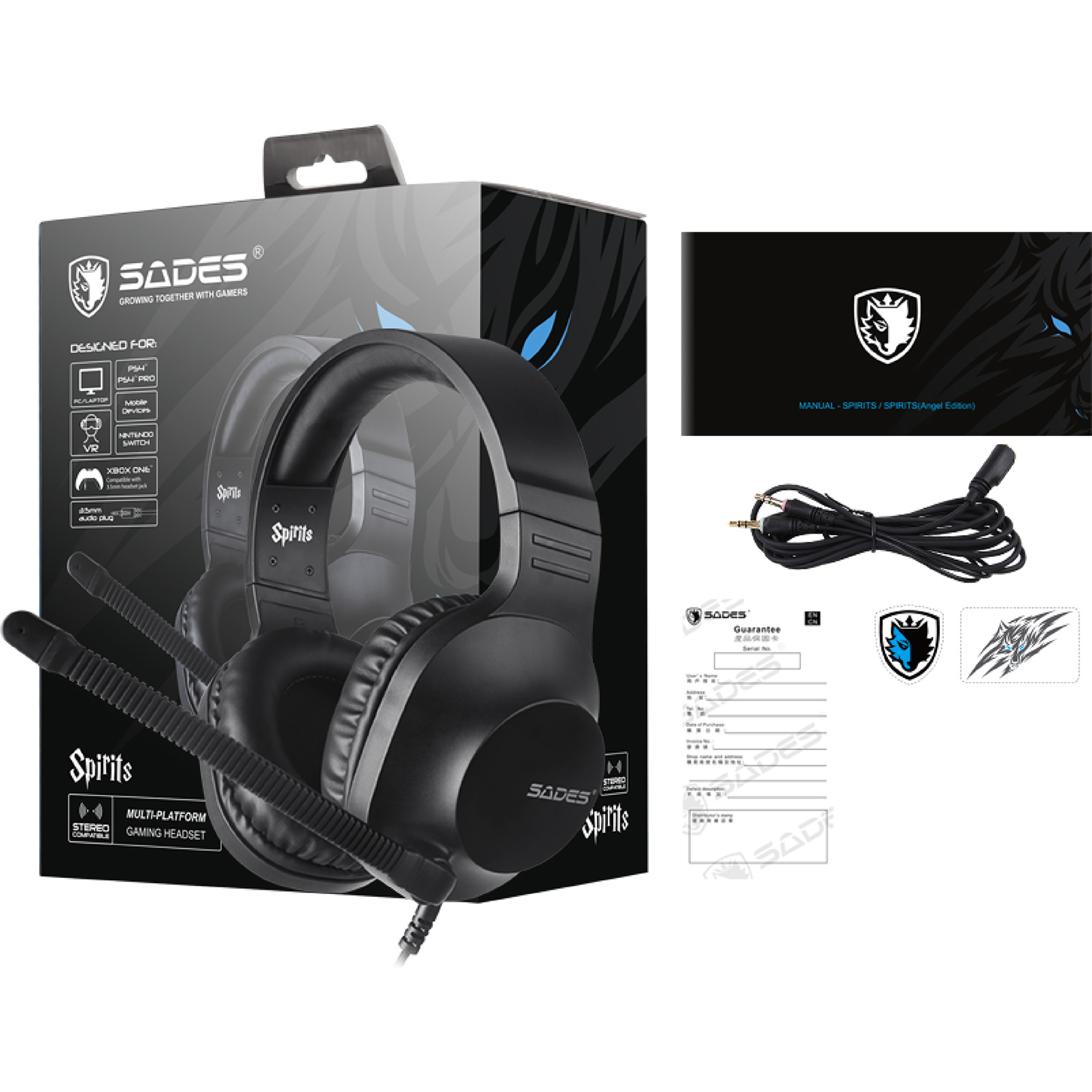 Наушники геймерские SADES SA-721 Spirits Black