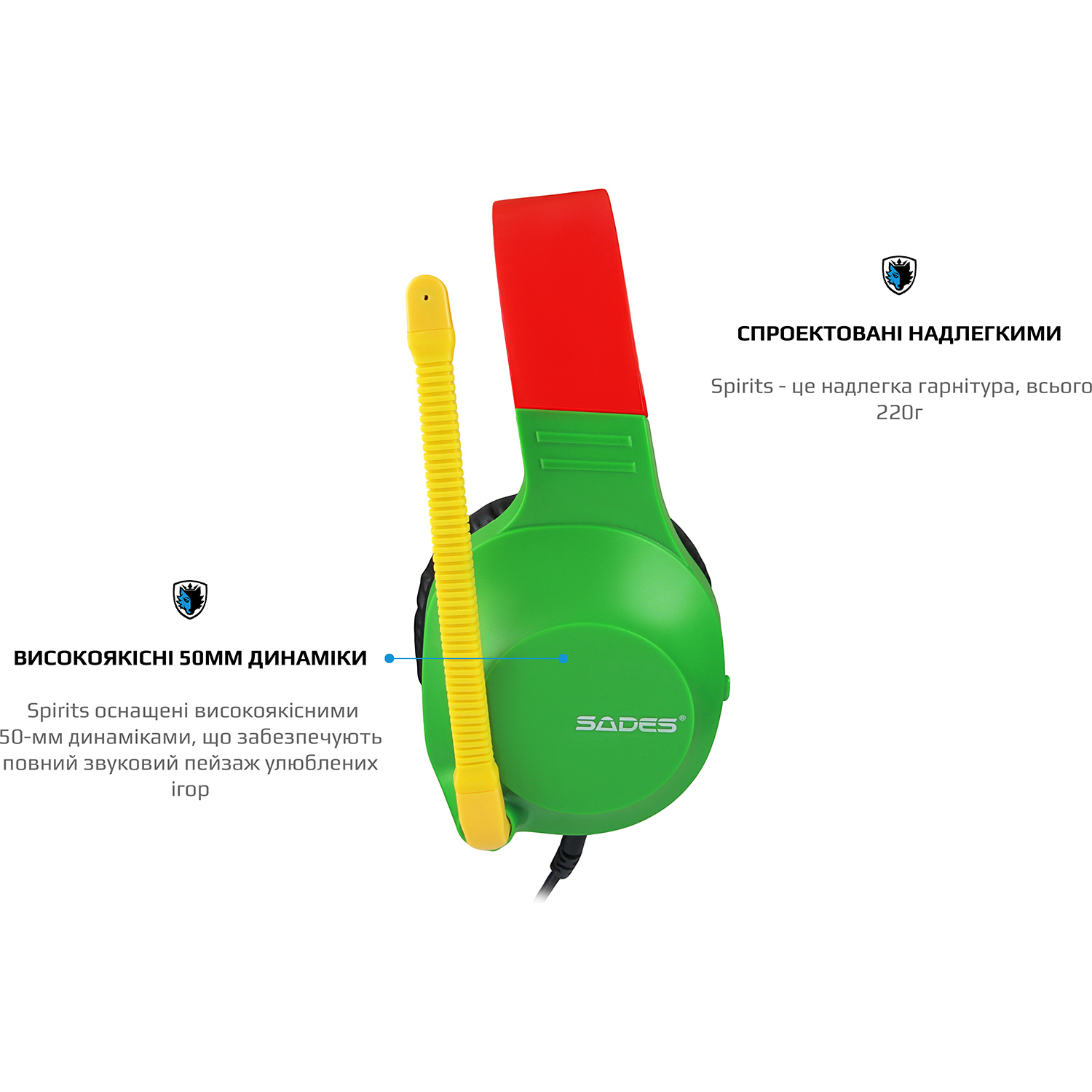 Наушники геймерские SADES SA-721 Spirits Rasta