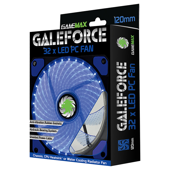 Вентилятор GAMEMAX GaleForce 32 LED Blue (GMX-GF12B)