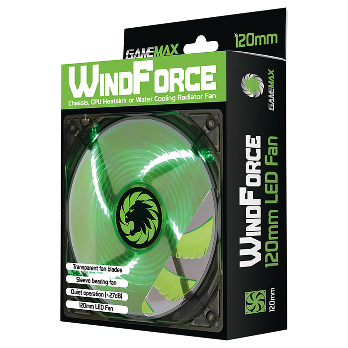 Вентилятор GAMEMAX WindForce Green (GMX-WF12G)