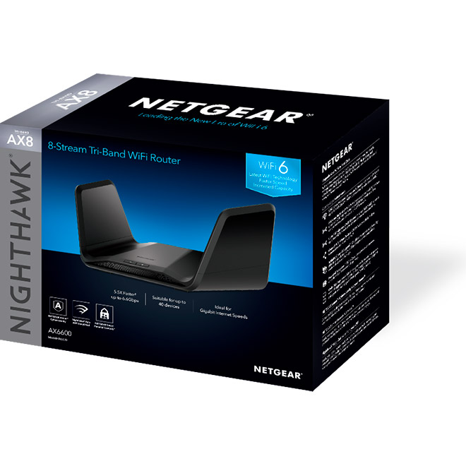 Wi-Fi роутер NETGEAR Nighthawk AX8 8-Stream AX6600 RAX70 (RAX70-100EUS)