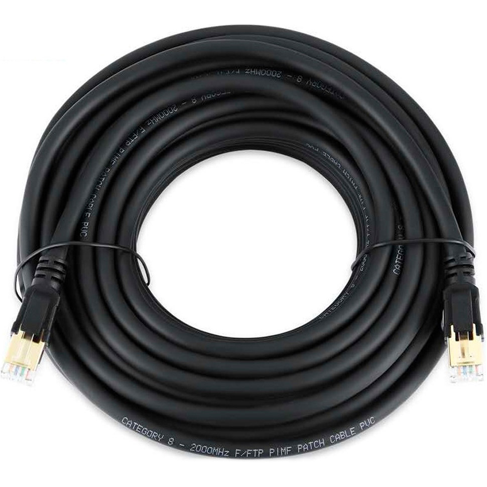Патч-корд VEGGIEG SSTP Cat.8 CCA 15м Black (PCV-V-E809)
