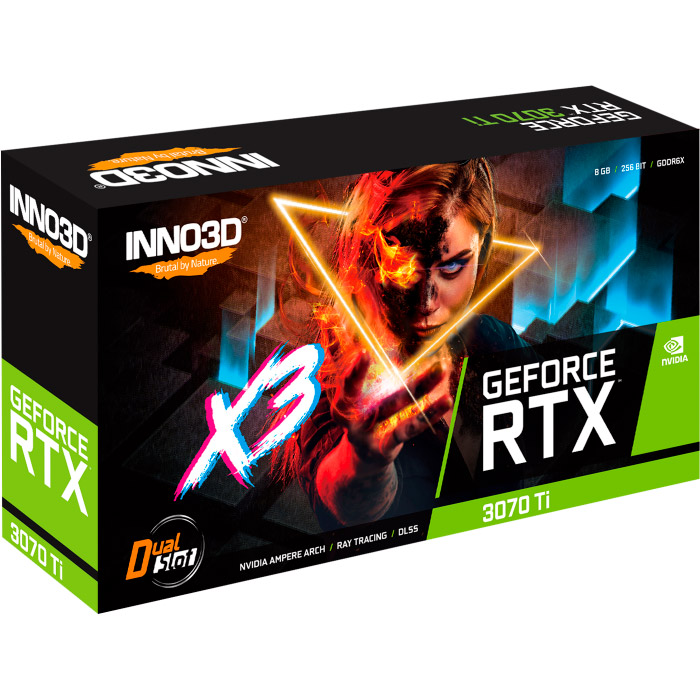 Відеокарта INNO3D GeForce RTX 3070 Ti X3 LHR (N307T3-086X-1820VA45)