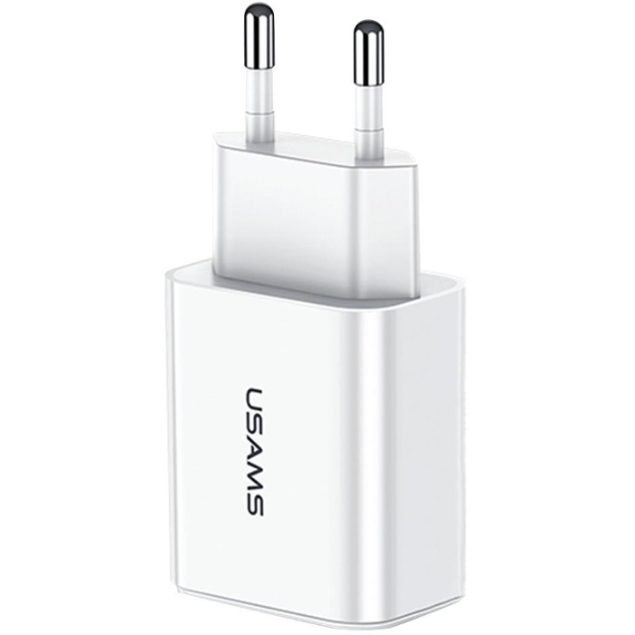 Зарядний пристрій USAMS US-CC075 T18 Single USB Travel Charger White (CC075TC01)