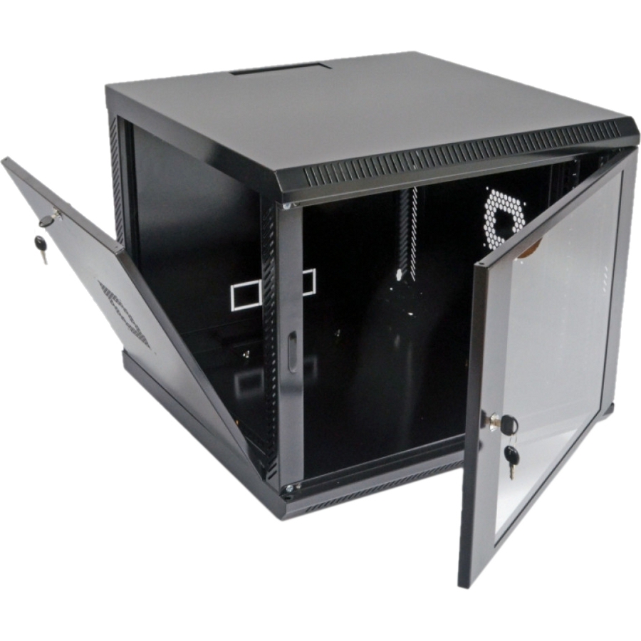 Настінна шафа 19" CMS UA-MGSWA96B (9U, 602x600мм, RAL9005)