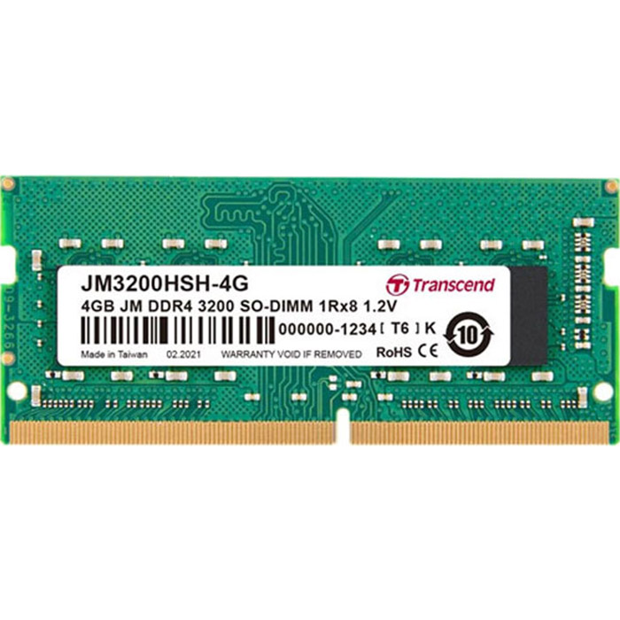 Модуль пам'яті TRANSCEND JetRam SO-DIMM DDR4 3200MHz 4GB (JM3200HSH-4G)
