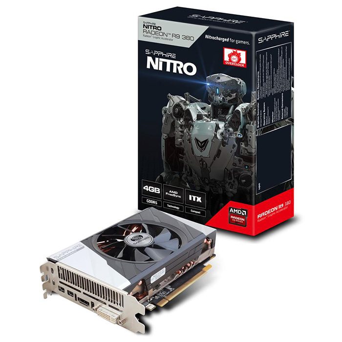 Відеокарта SAPPHIRE Radeon R9 380 4GB GDDR5 256-bit Nitro ITX OC (11242-14-20G)