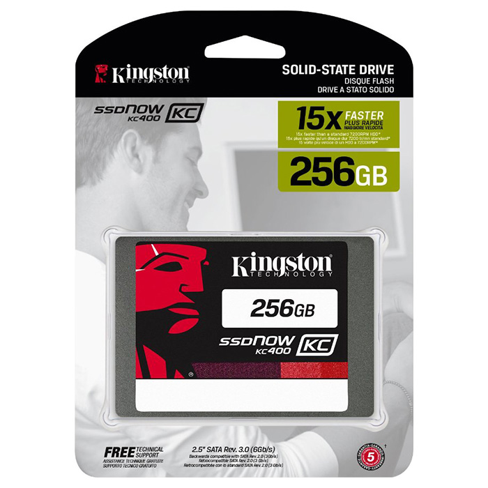 SSD диск KINGSTON SSDNow KC400 256GB 2.5" SATA (SKC400S37/256G)