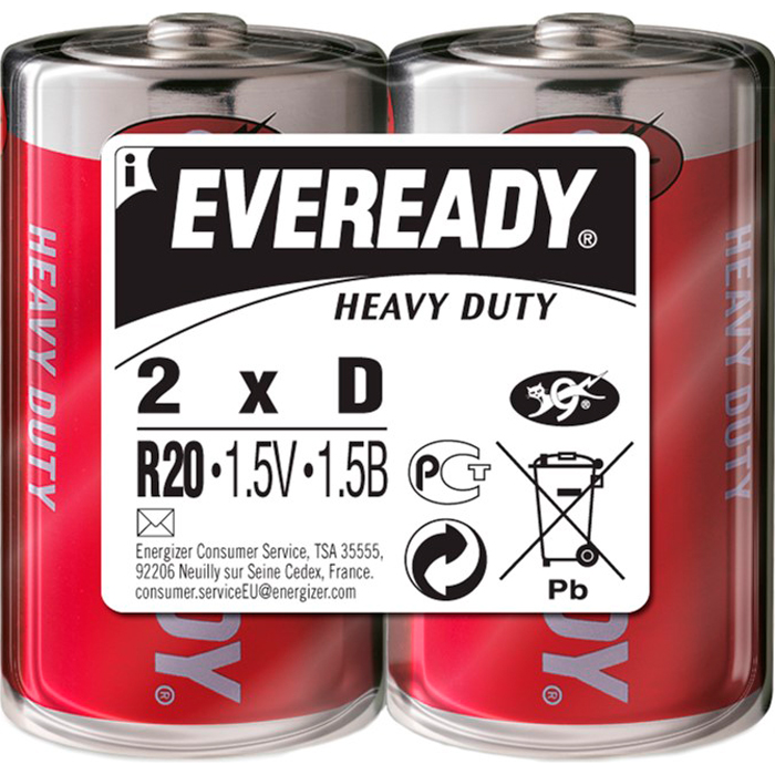 Батарейка EVEREADY Heavy Duty D 2шт/уп