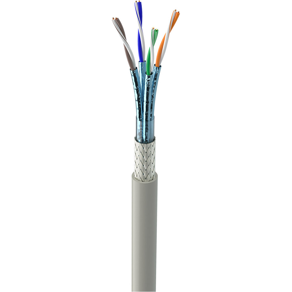 Кабель сетевой ОДЕСКАБЕЛЬ S/FTP Cat.7 КПпВО-ВПЭ (600) 4x2x0.56 CU Gray 305м (7935040-305)