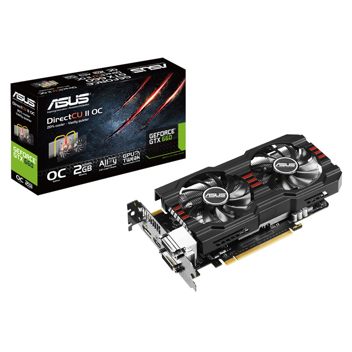 Відеокарта ASUS GeForce GTX 660 2GB GDDR5 192-bit DirectCU II OC (GTX660-DC2OCPH-2GD5)