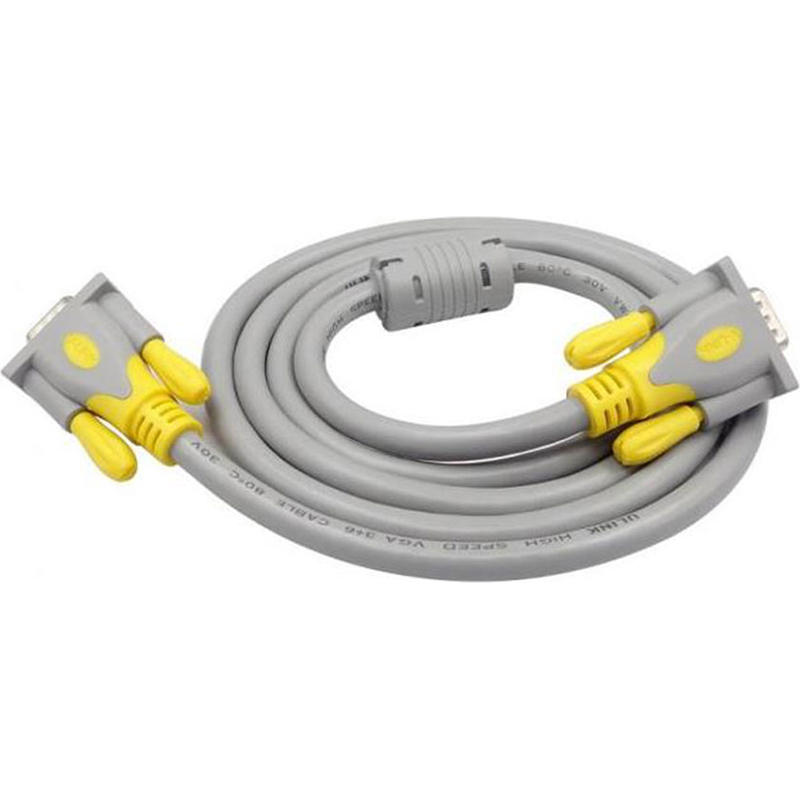 Кабель MERLION VGA 1.5м Yellow Gray