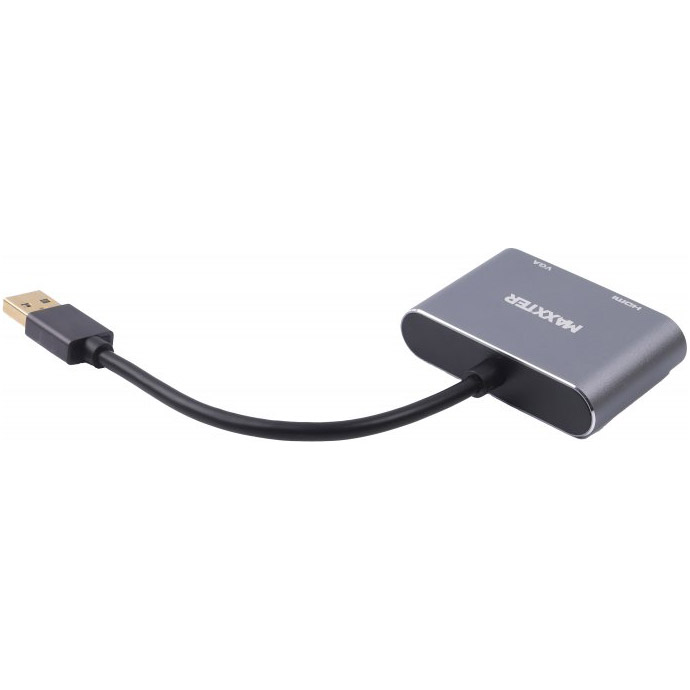 Адаптер MAXXTER USB - HDMI/VGA Gray (V-AM-HDMI-VGA)