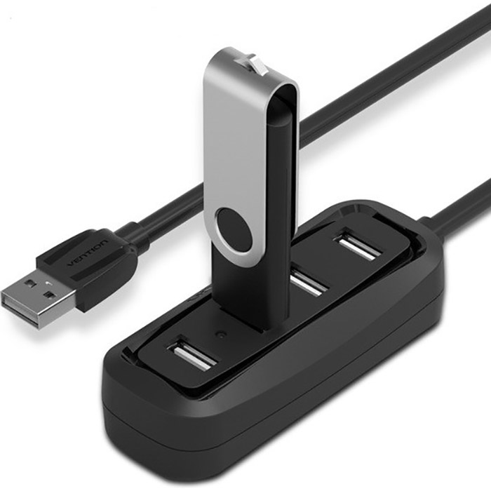 USB-хаб VENTION 4-Port USB 2.0 Black (VAS-J43-B015)