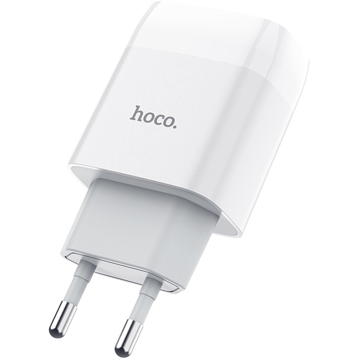 Зарядний пристрій HOCO C73A Glorious 2xUSB, 2.4A White (6931474712912)