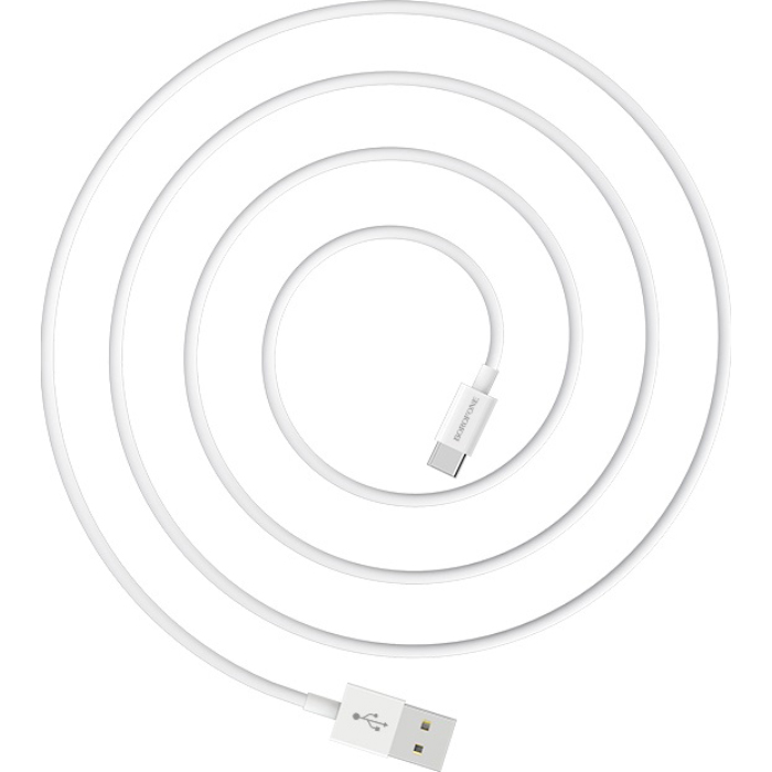 Кабель BOROFONE BX22 Bloom Charging Data Cable for Type-C 1м White