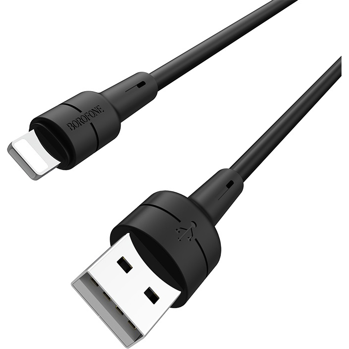 Кабель BOROFONE BX30 Silicone Charging Data Cable for Lightning 1м Black