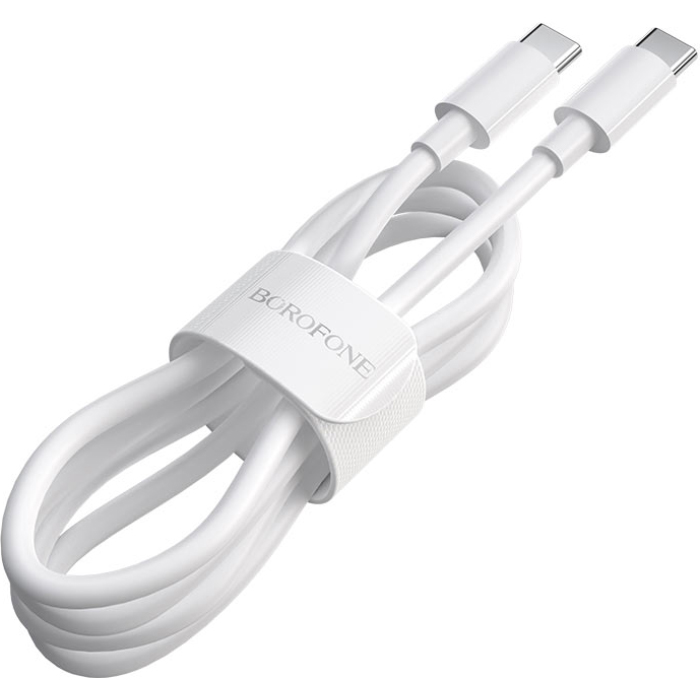 Кабель BOROFONE BX44 High-Energy USB-C to USB-C PD 100W 1м White