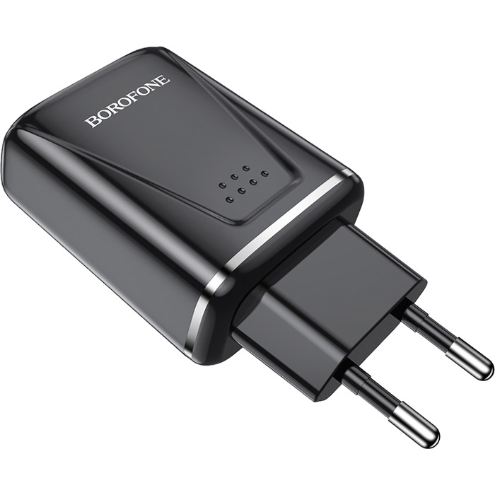 Зарядний пристрій BOROFONE BA54A Wide Road 2xUSB-A, QC3.0, 18W Black (BA54AB)