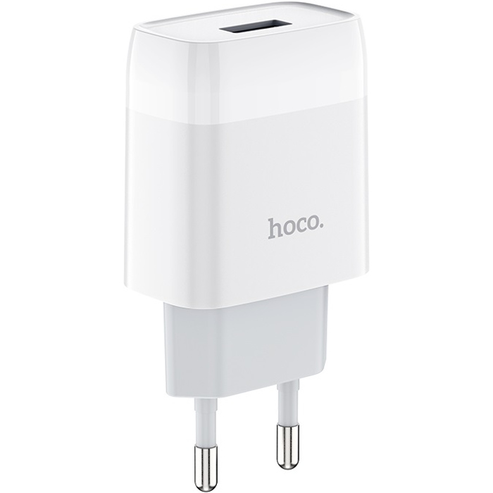 Зарядное устройство HOCO C72A Glorious 1xUSB, 2.1A White (6931474712899)