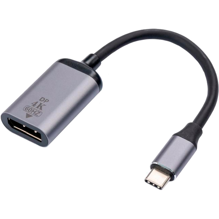 Адаптер VINGA USB-C - DisplayPort Black (VCPATCDP4)