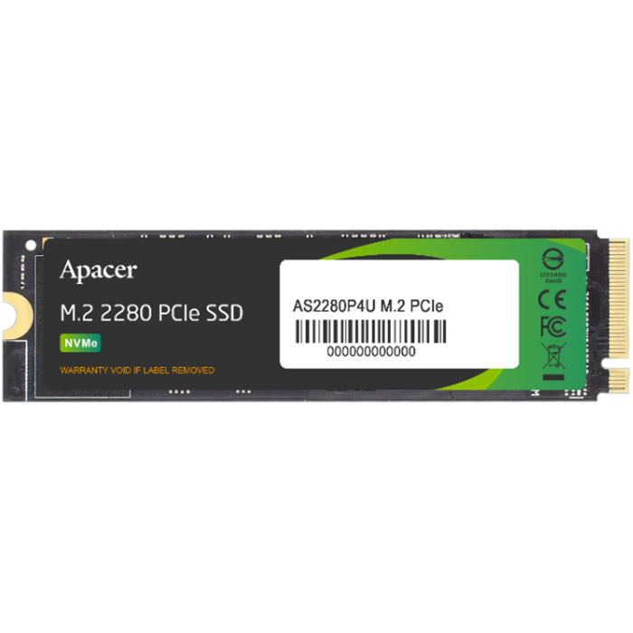 SSD диск APACER AS2280P4U 1TB M.2 NVMe (AP1TBAS2280P4U-1)