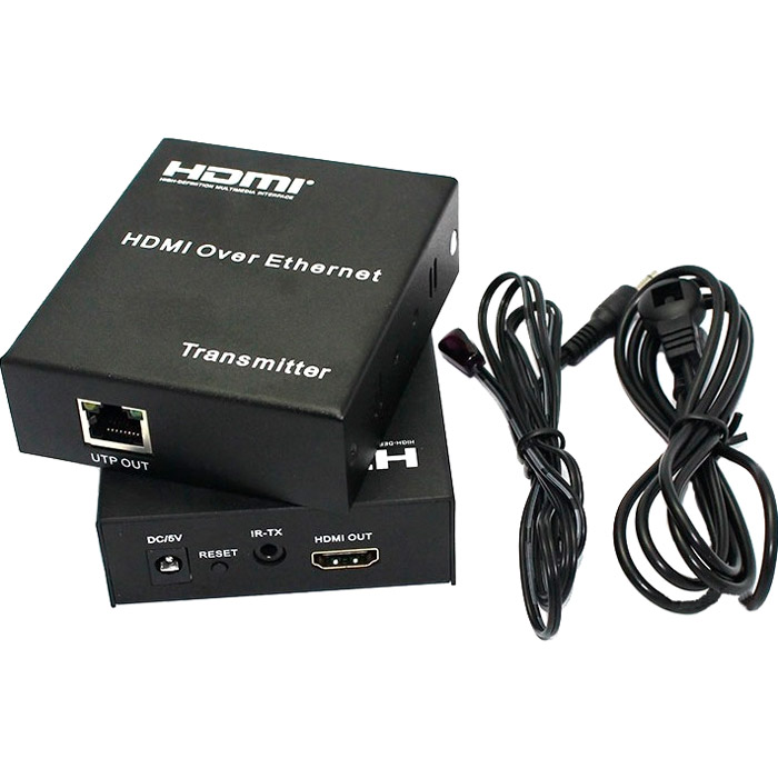 Подовжувач HDMI по крученій парі HDMI Black (S0614)