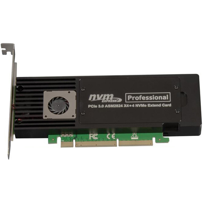 Контроллер FRIME PCIe x16 to 4 x M.2 (M Key) (ECF-PCIETOSSD014.LP)