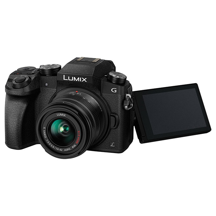 Фотоаппарат PANASONIC Lumix DMC-G7 Black Kit 14-42 mm f/3.5-5.6 ASPH G Vario (DMC-G7KEE-K)