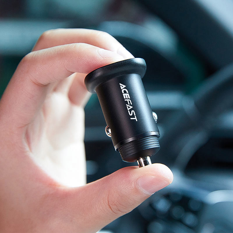 Автомобільний зарядний пристрій ACEFAST B1 Fast Charge Car Charger 38W (1xUSB-C, 1xUSB-A, PD3.0 20W, QC3.0 18W) Black