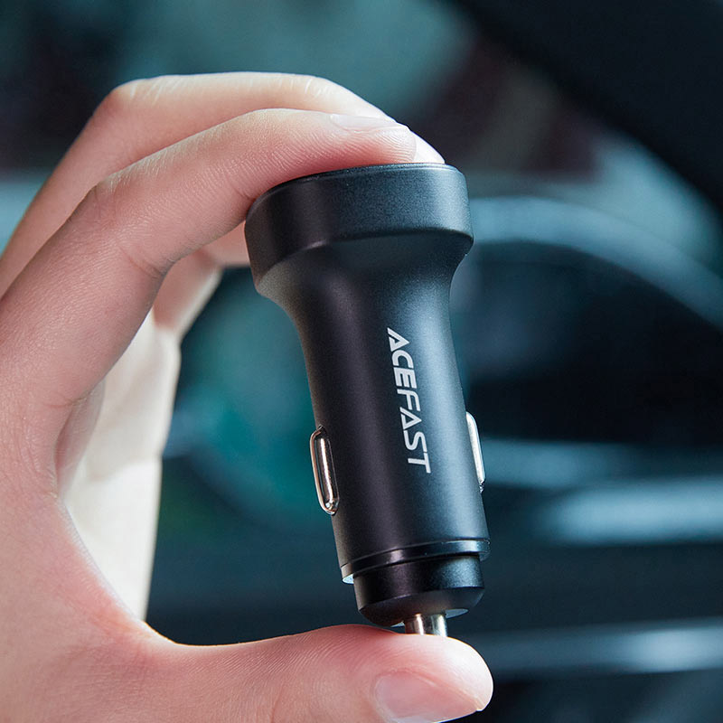 Автомобільний зарядний пристрій ACEFAST B2 Fast Charge Car Charger 72W (2xUSB-C, PD3.0 36W) Black