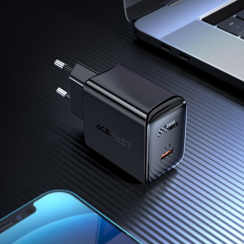 Зарядний пристрій ACEFAST A1 Fast Charge Wall Charger 20W (1xUSB-C, PD3.0) Black