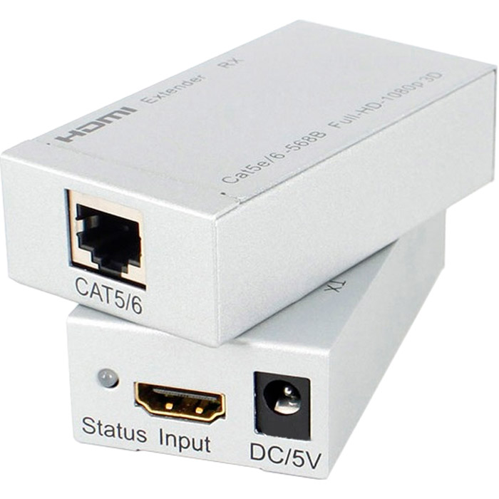 Подовжувач HDMI по крученій парі White (S0440)