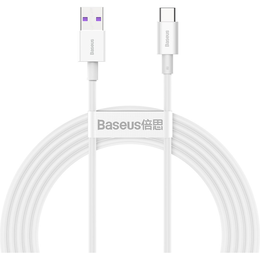 Кабель BASEUS Superior Series Fast Charging Data Cable USB to Type-C 66W 2м White (CATYS-A02)