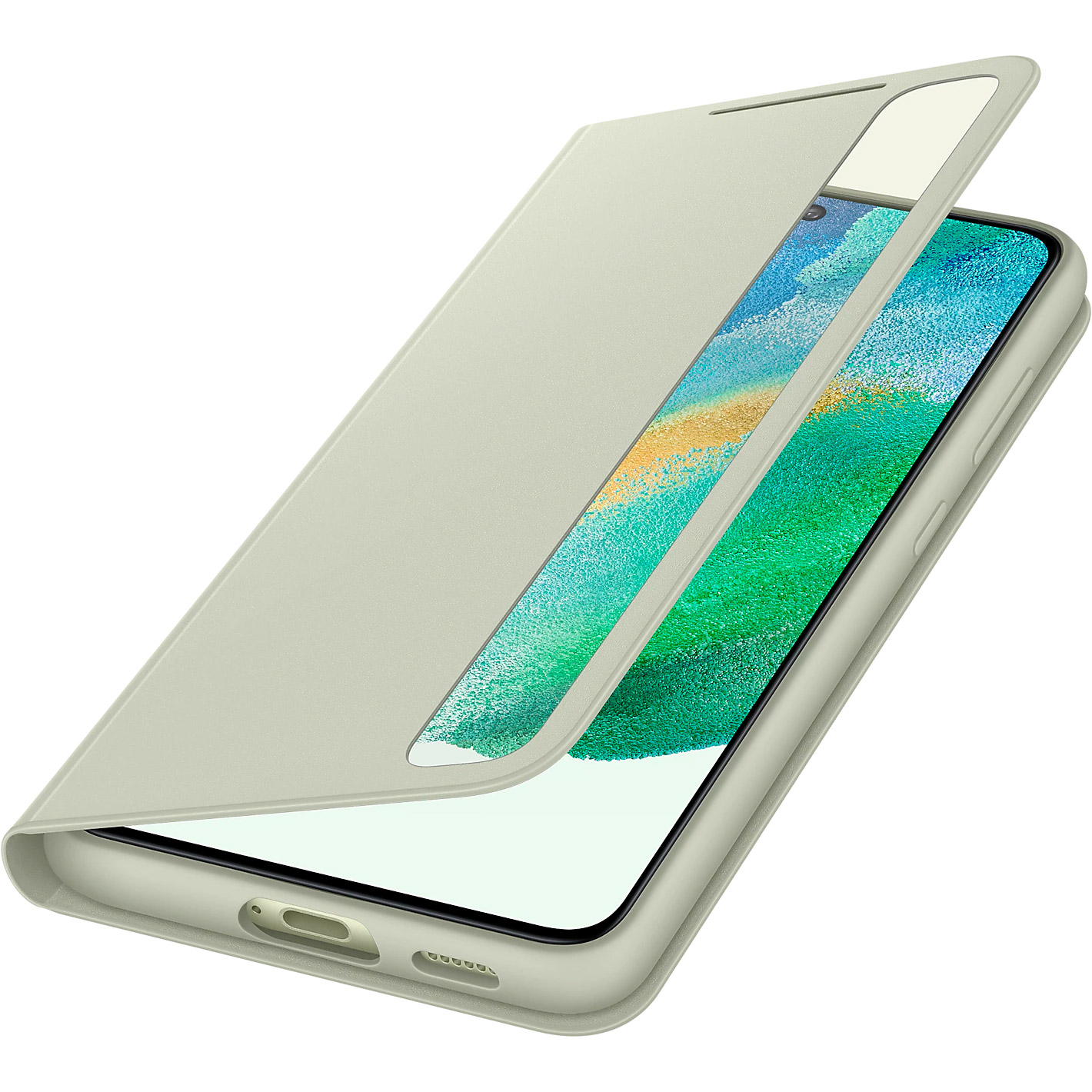Чохол SAMSUNG Smart Clear View Cover для Galaxy S21 FE Olive Green (EF-ZG990CMEGRU)